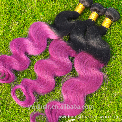 7A Ombre Brazilian Hair Body Wave Two Tone Color Purple Hair Extensions Body Wave Paypal Accept 3 Bundles Free Shipping